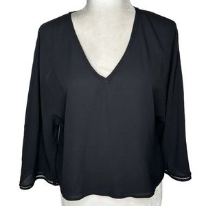 Scotch & Soda Madison Scotch Pour L’ete . Black Top Size 1 . 3/4 Sleeve